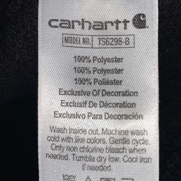 CARHARTT WOMANS SIZE LARGE (14-16) FLEECE HOODED PULLOVER - Picture 9 of 9